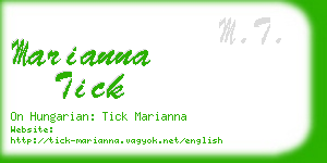 marianna tick business card